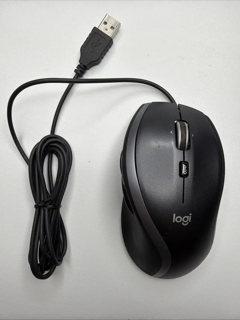 Logitech MU0055 Wired USB Mouse Ergonomic Scroll Wheel Tested Working Fast Ship
